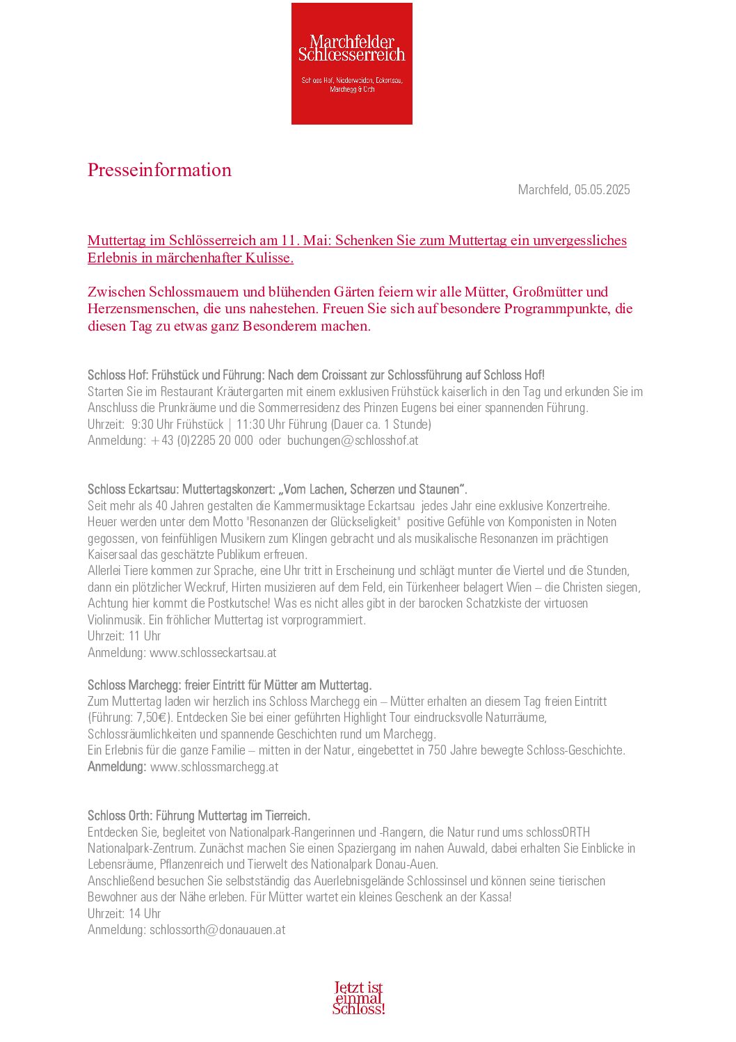 Presseaussendung_Muttertag_im_Schlösserreich_2025